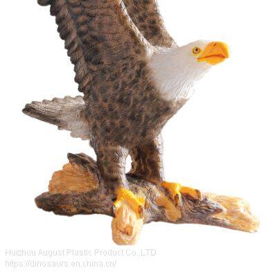 Custom Bald Eagle Figurine Home Office Decoration Eagle Animal Model Toy Soft Vinyl Wildlife Animal Action Figure Feng Shui photo-2
