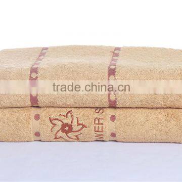 China towel factory customized jacquard embroidery bath towel