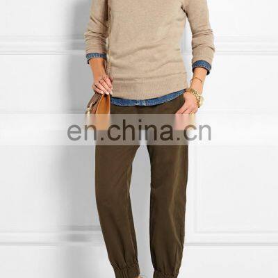 Crew Neck Sweater Pattern Pure Cashmere Pullover for Lady photo-3