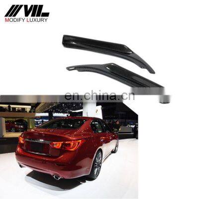 Carbon Fiber Car Rear Splitter for Infiniti Q50 Hybrid Sedan 4-Door 14-17