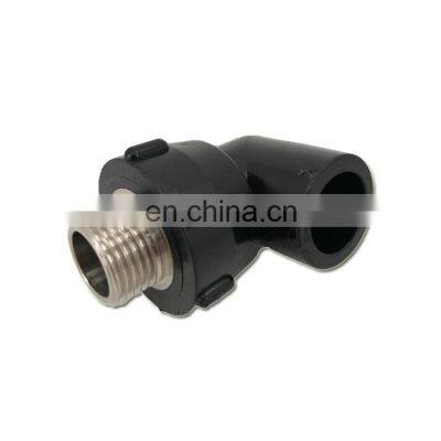 Butt Pe Tube Connector Hdpe Hot Fusion Male Thread Elbow 90