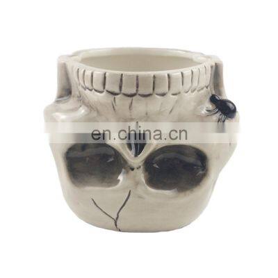 Custom Skull Shaped Ceramic Halloween Candy Bowl