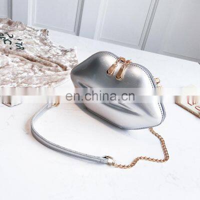 High Quality Fashion Lips, Pu Ladies Day Clutch Bag Chain Purse Shoulder Bag Handbag Women's Crossbody Mini Messenger Bag/ photo-3