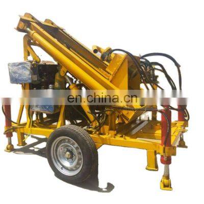 Portable small borewell drilling machine / borewell drilling rigs with fold function for sale