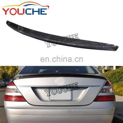 AMG style carbon fiber rear trunk wing spoiler for Mercedes Benz S class W221 2005-2009