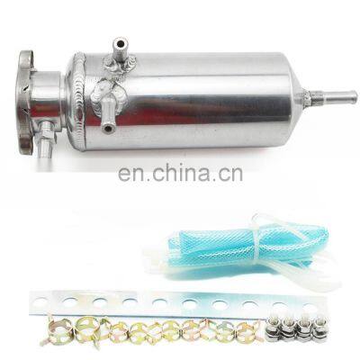 AUSO Racing Universal Radiator Alloy Coolant Swirl Pot Breather Air Separator Tank Engine Coolant Catch Can