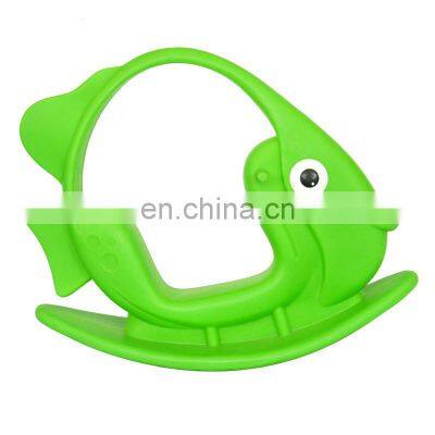 Kids popular indoor plastic fish rocking horse ride on toy for kindergarten use