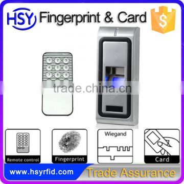 Fingerprint capacity Optional USB communication wiegand remote control time attendance