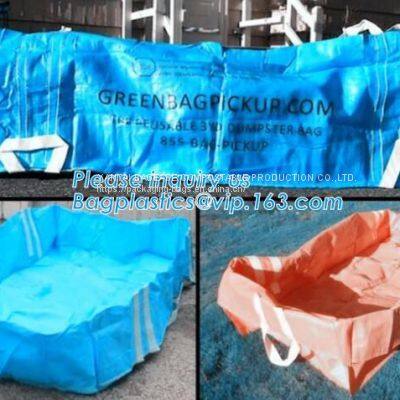 Large Conductive Bulk Bags, Environmental 6 Mil Drawstring Dumpster Container Liners,6Mil Drawstring Open Top Dumpster Container Liners, BAGPLASTICS photo-3