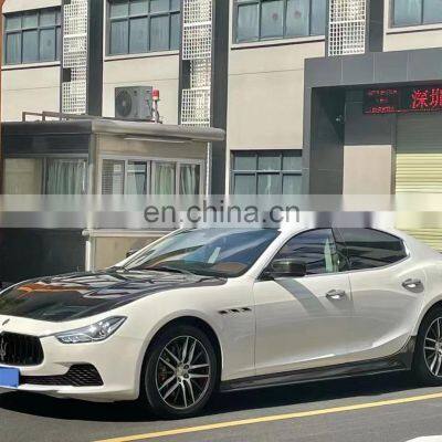 Runde Carbon Fiber Material For Maserati Ghibli Aspec Style Body Kit Front Lip Rear Lip Side Skirt Spoiler Hood Cover photo-3