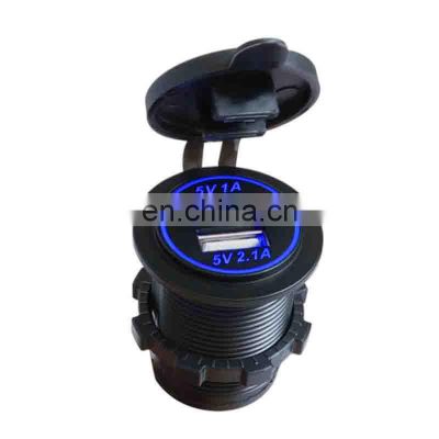 9-90V electric car special modified round dual USB single aperture 3.1A car charger modified car charger accessories