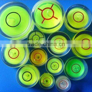 PMMA spirit bubble level circular spirit level bubble spirit vial,Gradienter spirit level bubbles tube bubble