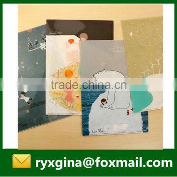 Best Selling OEM With UV Printing L Shape Plastic Folder photo-4