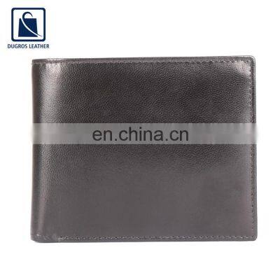 Nickle Fitting Matching Stitching Wholesale Modern Design and Luxury Pattern Genuine Leather Wallet for Men