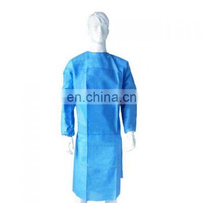 PP/SMS Patient gown suit Disposable scrub suits, pajama, patient gown with V-collar or round collar