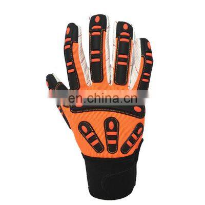 High Quality Cotton Palm Impact Gloves for Oil and Gas Industry Gloves photo-2