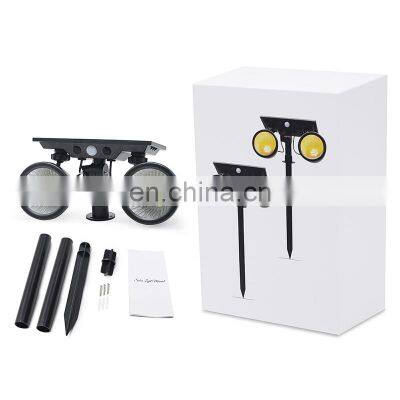 Luz solar Farolas solares, Luces solares para paisajes LED de 2 en 1, Ajustables a 180 grados y a prueba de agua para seguridad exterior photo-4