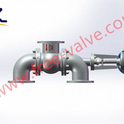 WCB body Triplet commutation slurry globe valve FRJ543Y for Alumina slurry