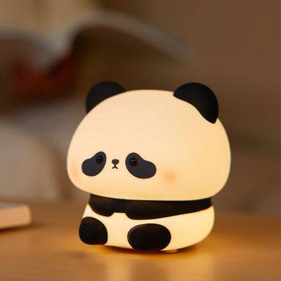 EGOGO Cute Panda Silicone Soft Night Light for Kid Children Bedroom Bedside Lamp USB Rechargeable MINI Baby Nursery Light photo-5