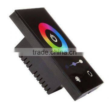 USA Size Touch Panel LED RGB Controller With Rainbow Color Ring DC12V-24V 12A/3 Channels photo-4