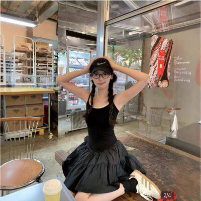 Sweet and Spicy Girl Ballet-style Lace Wrap-around Halter Dress With a Fitted Waist and Elastic Waistband, A-shaped, With a Fluffy Short Skirt and a Charming Atmosphere. photo-5