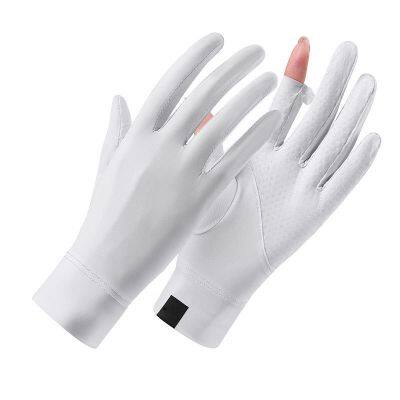 Full Finger UPF 50+ Anti UV Sunscreen Fishing Hiking Outdoor Sports Gloves Touch Screen Breathable Gloves photo-3