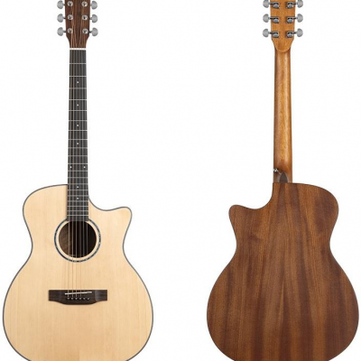 China Guitar Factory YAN/OEM SM-13 41 Inch Solid Wood Acoustic Guitar (Spruce Top, Mahogany) w/ Genuine Shell Rosette & Silver Tuners
