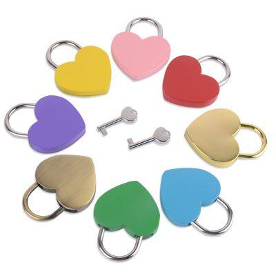 Love Heart Padlock Metal Lock for Decoration photo-3