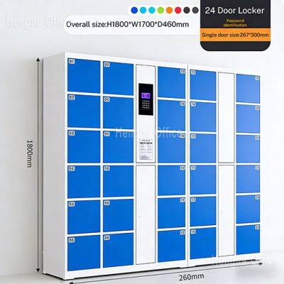 Supermarket Electronic Storage Locker – Retail Self-Service Bag Check Cabinet With Infrared Barcode Scanner for Grocery Stores