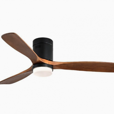 52-Zoll Deckenventilatorlampe / Holzmassiv-Deckenventilatorlampe mit variabler Frequenz und geräuschlos für das Wohnzimmer / Deckenlampe für Esszimmer mit niedriger Decke (Wechat: 13510231336)