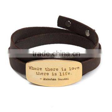 Engrave Name Free Leather Bracelet, Leather Bracelet Women