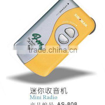 pocket mini fm auto scan radio