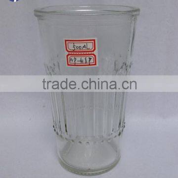 large mouth transparent glass juice cups