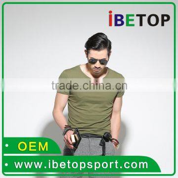 Custom V-Neck T-Shirt Plain Cotton Wholesale Blank T-Shirt 2016 photo-2