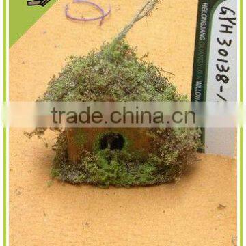 2014 handmade decorative birch and grass bird house