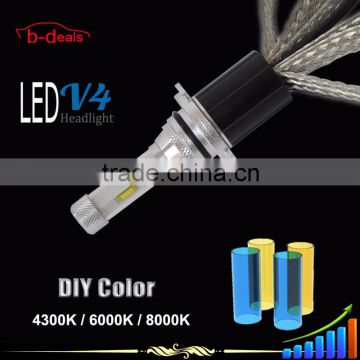 B-deals NEW Arrival DIY color temperature 3000k 6000k 8000k V4 9006 led headlight car lamp