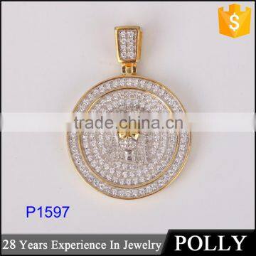 Factory Micro Setting 925 zircon pendant necklace wholesale jewelry silver