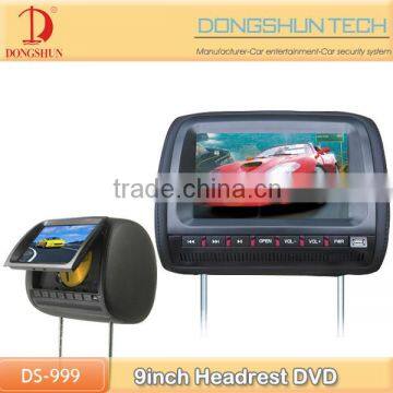 9" car headrest dvd built in USB/SD/wireless game