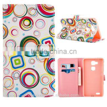 Best Selling Customized Pattern Printing pu for HUAWEI Mate7 Cases With Credit Card Slot