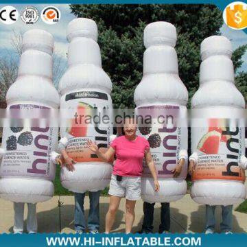 2015 cute inflatable moving bottle cartoon,inflatable bottle inflatable costume