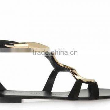 Fashion Design Sandals Shoes Comfortable Black Color Shoes Women Shoes Flats photo-2