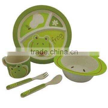 pretty crab economic bamboo fibre plate for kids