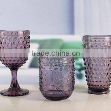 handmade glass tumbler colored and drinking glass tumbler for candles