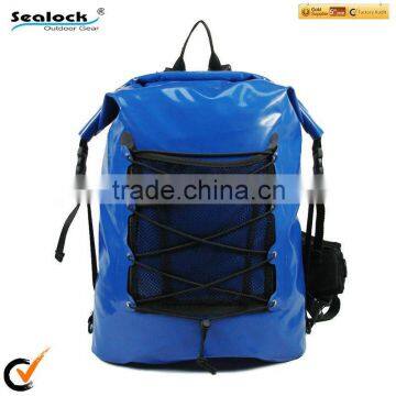 Blue PVC waterproof backpacksfor hiking