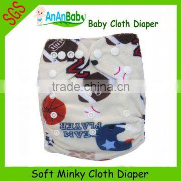 JC Trade New Minky Prints Cloth Diaper for Baby with PUL Material