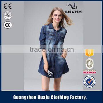 Garment Factory Summer Girl Denim Dresses Wholesale Clothes Turkey