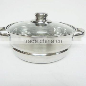 20cm Straight Shape Two Layers Stainless Steel Food Steamer photo-2