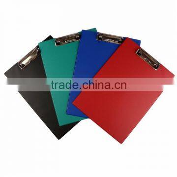 China supply lower price good quality A4 F/C clip board plastic 4 color binder clip for clipboard