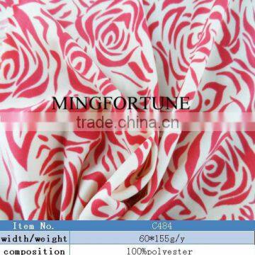 Spandex Printing Plummy weft kintted nylon knitted fabric rates