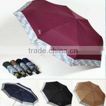 three foldable umbrella